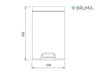 MEDIDAS PAPELERA BAÑO A PEDAL 8L BRUMA